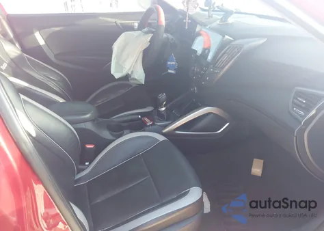 2013 Hyundai Veloster Turbo W/Black z USA, uszkodzony, nr VIN KMHTC6AE1DU174106